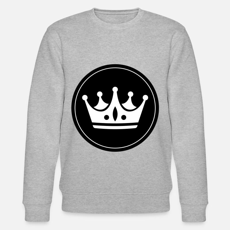 Krone Symbol - Stanley/Stella Unisex Bio-Sweatshirt CHANGER  - Grau meliert