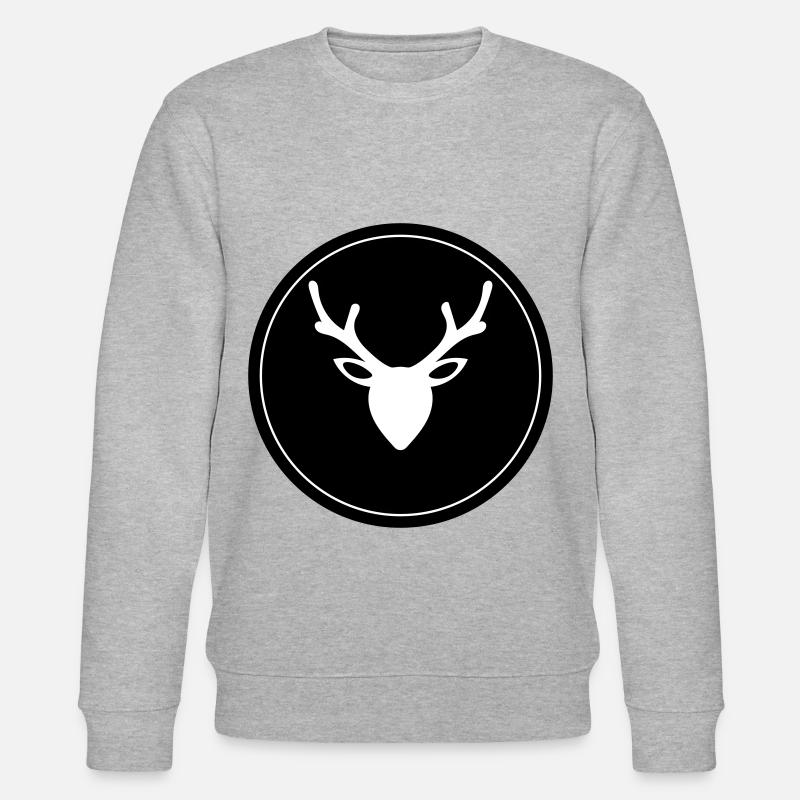 Icône de cerf cerf - Sweat bio CHANGER Stanley/Stella Unisexe - gris chiné