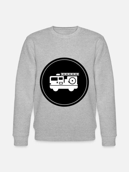 Fire engine - Stanley/Stella CHANGER Unisex Organic Sweatshirt - heather grey