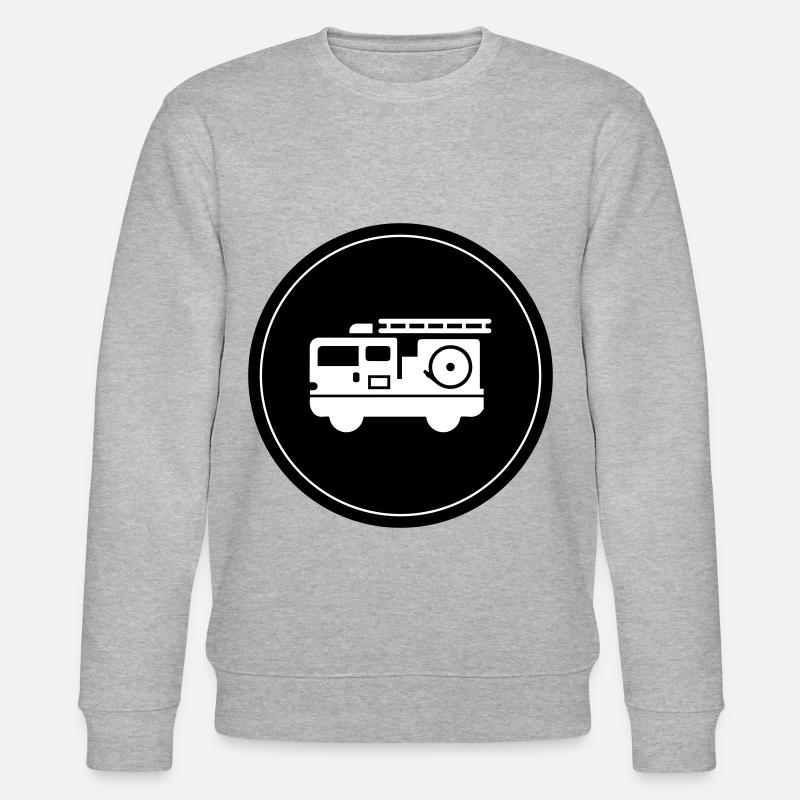 Voiture de pompiers - Sweat bio CHANGER Stanley/Stella Unisexe - gris chiné