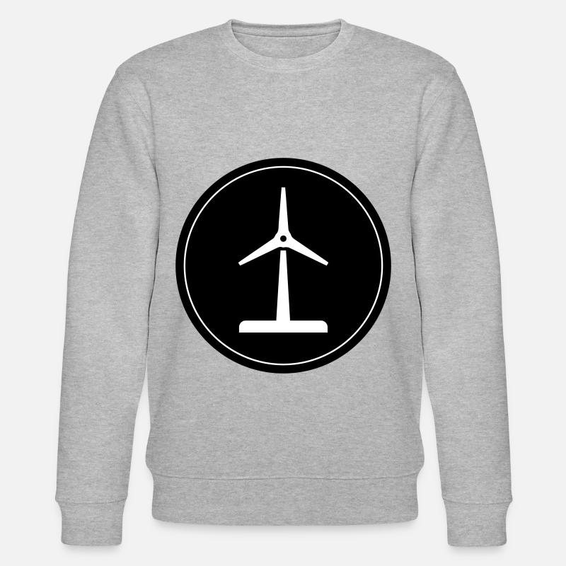 Silhouette d’éolienne - Sweat bio CHANGER Stanley/Stella Unisexe - gris chiné