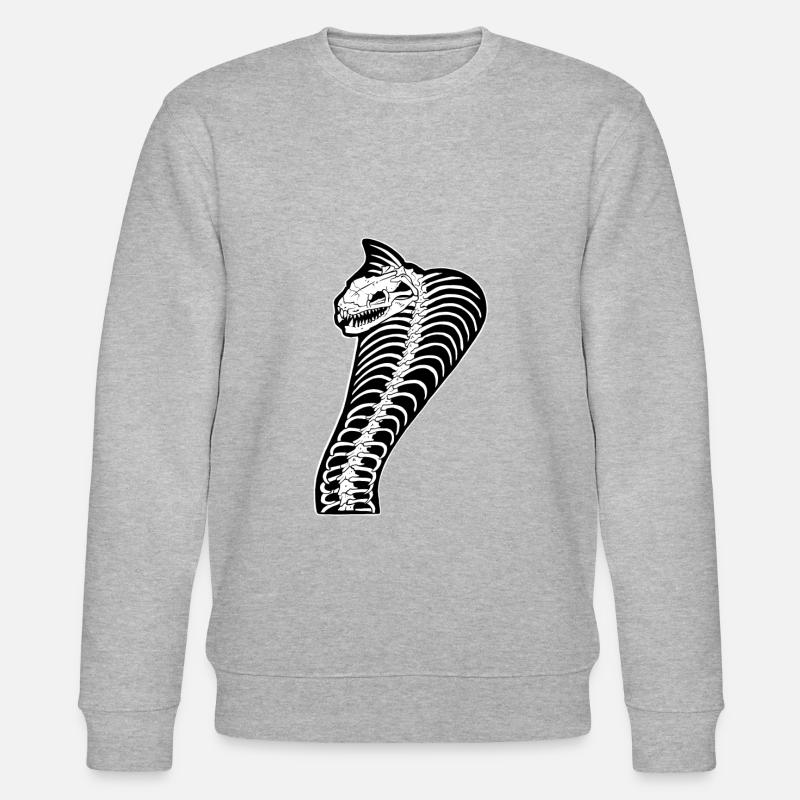 Skelett Kobra - Stanley/Stella Unisex Bio-Sweatshirt CHANGER  - Grau meliert