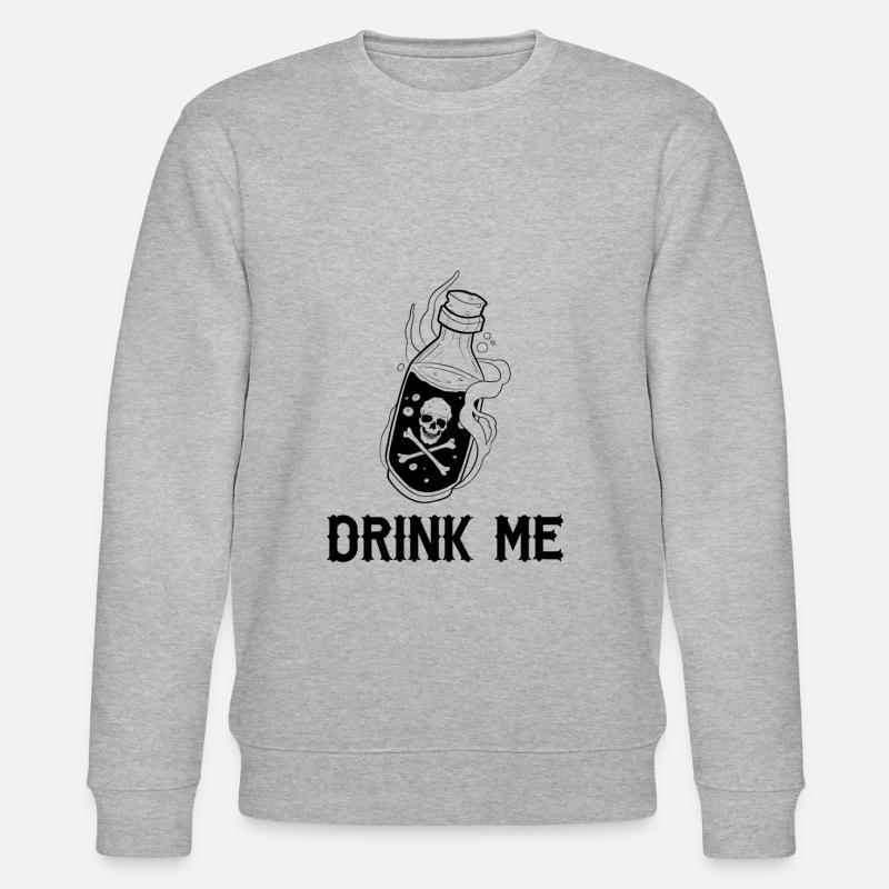 Trink mich - Stanley/Stella Unisex Bio-Sweatshirt CHANGER  - Grau meliert