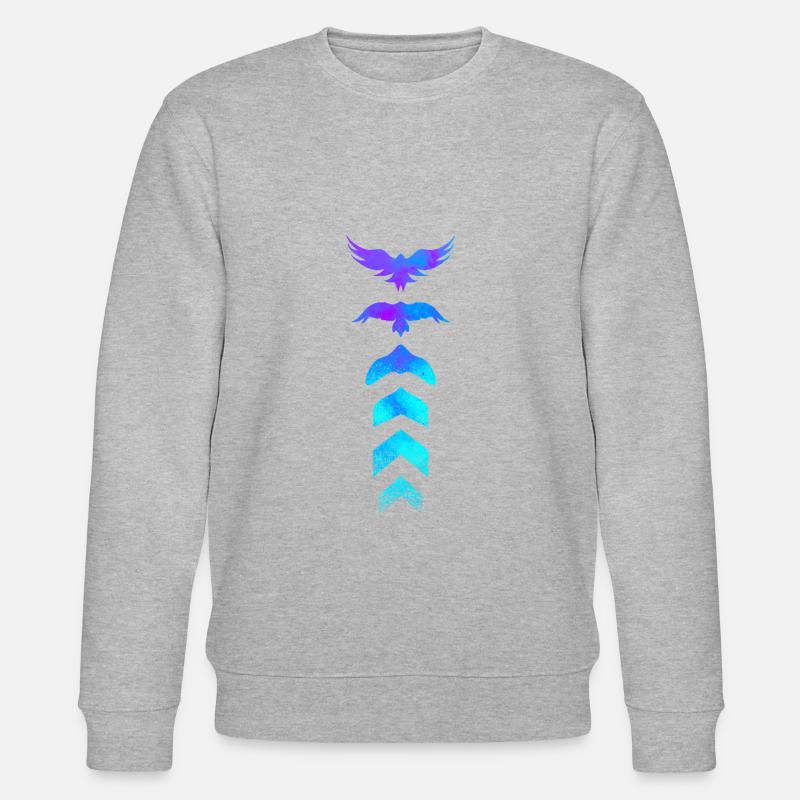 Evolution oiseau silhouette - Sweat bio CHANGER Stanley/Stella Unisexe - gris chiné