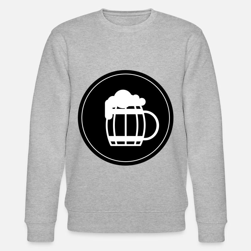 Bierglas Bier Symbol - Stanley/Stella Unisex Bio-Sweatshirt CHANGER  - Grau meliert
