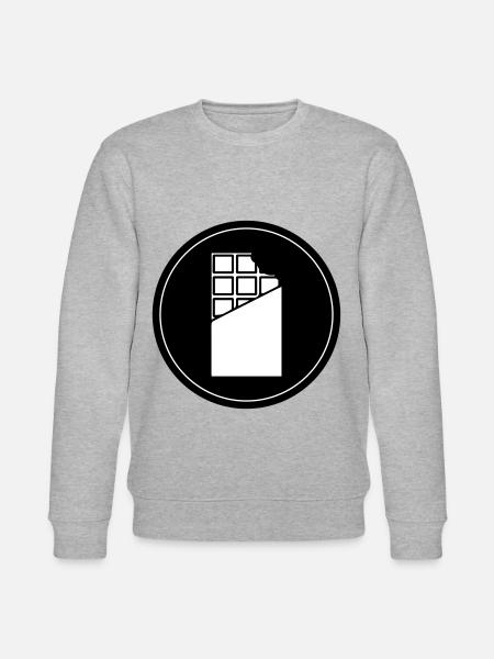 Chocolate Icon Icon - Stanley/Stella CHANGER Unisex Organic Sweatshirt - heather grey