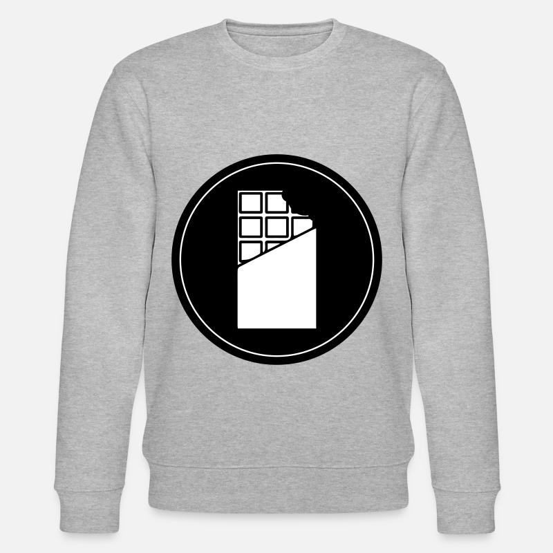 Chocolate Icon Icon - Stanley/Stella CHANGER Unisex Organic Sweatshirt - heather grey