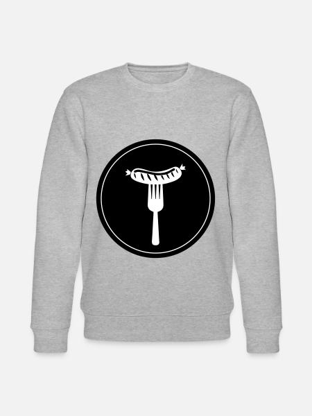 Bratwurst meat icon - Stanley/Stella CHANGER Unisex Organic Sweatshirt - heather grey