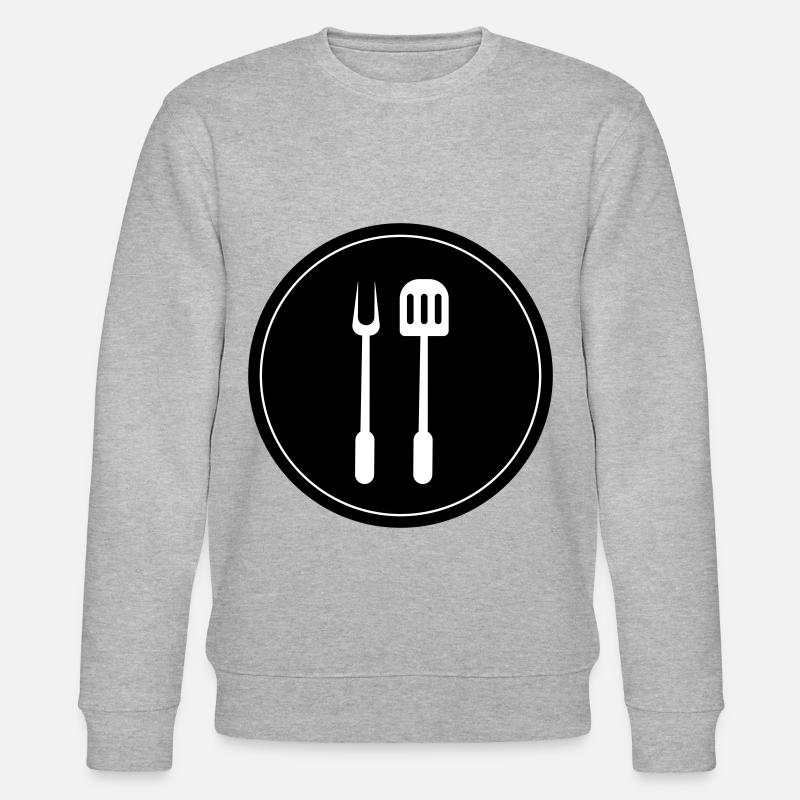 Grill pinces symbole de cricket - Sweat bio CHANGER Stanley/Stella Unisexe - gris chiné
