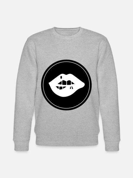 Lip icon - Stanley/Stella CHANGER Unisex Organic Sweatshirt - heather grey