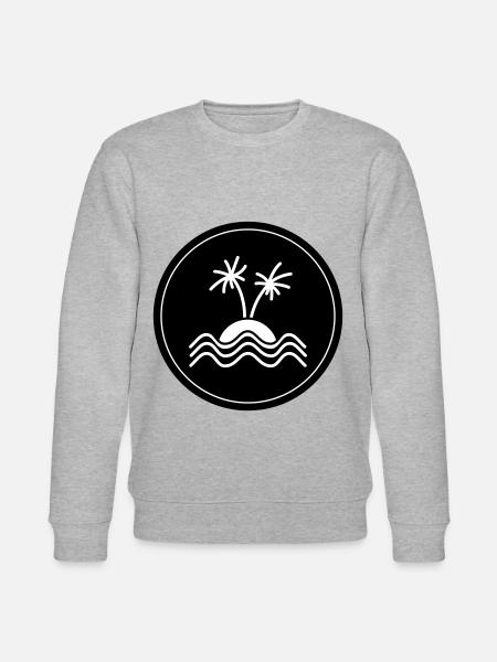 Palm Island Symbol - Stanley/Stella CHANGER Unisex Organic Sweatshirt - heather grey