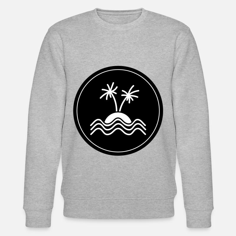 palme insel symbol - Stanley/Stella Unisex Bio-Sweatshirt CHANGER  - Grau meliert