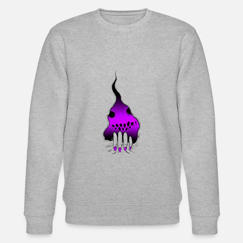 PINK Monster Tear - Stanley/Stella CHANGER Unisex Organic Sweatshirt - heather grey