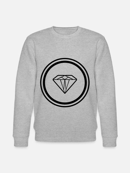 Diamond Symbol - Stanley/Stella CHANGER Unisex Organic Sweatshirt - heather grey