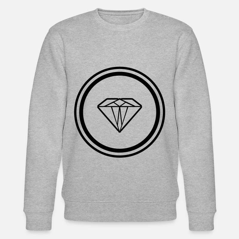 Diamant Symbol - Stanley/Stella Unisex Bio-Sweatshirt CHANGER  - Grau meliert
