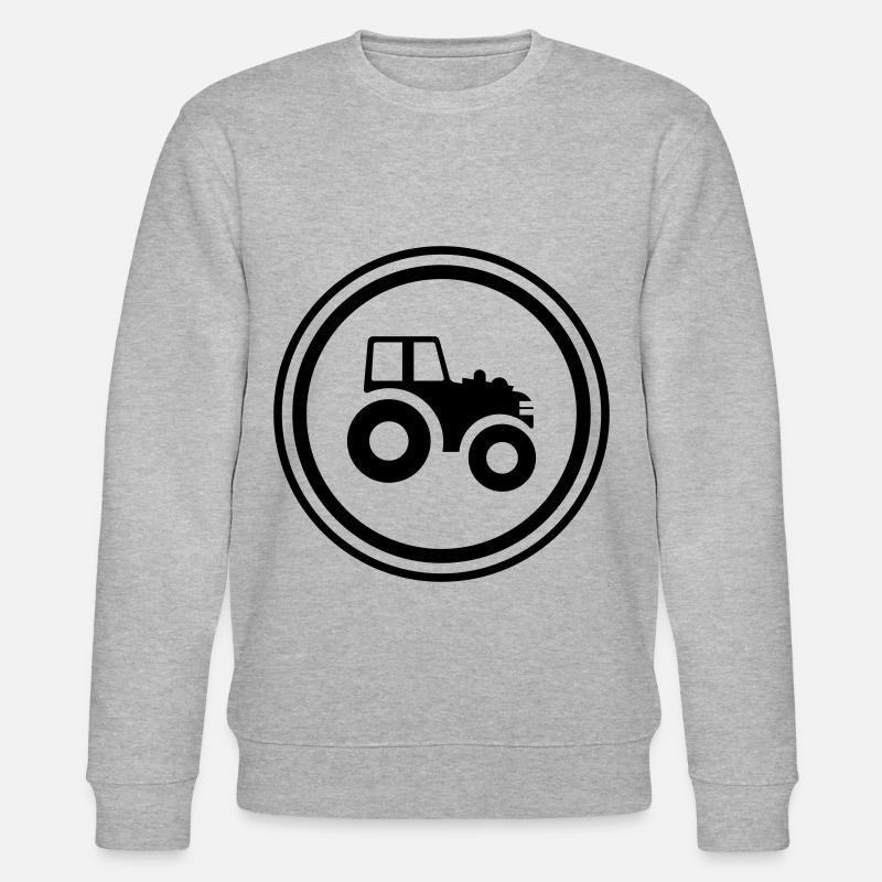 Traktor Symbol - Stanley/Stella Unisex Bio-Sweatshirt CHANGER  - Grau meliert