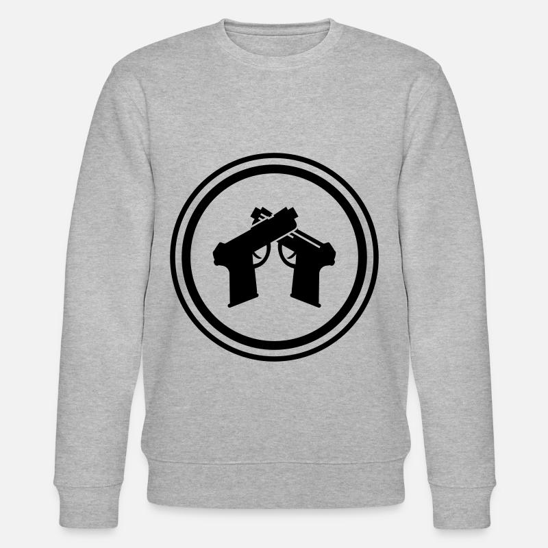 Symbole du pistolet - Sweat bio CHANGER Stanley/Stella Unisexe - gris chiné