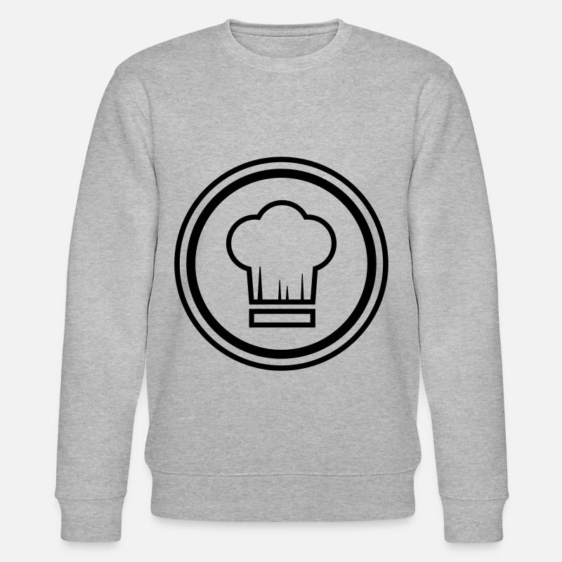 Chef's Hat Chef Chef Icon - Stanley/Stella CHANGER Unisex Organic Sweatshirt - heather grey