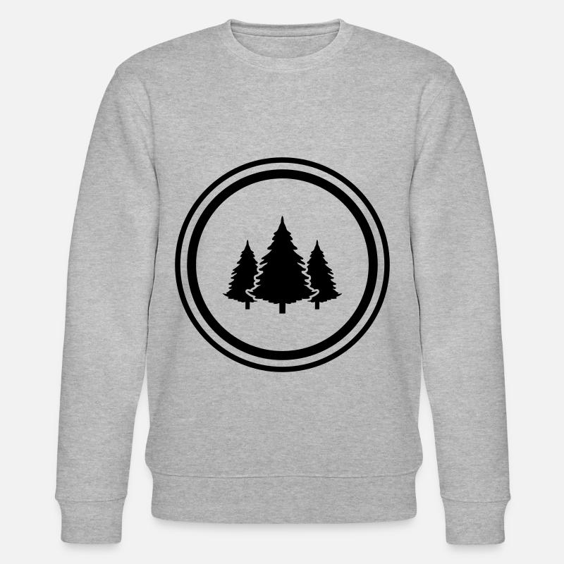 Baum Wald Tanne - Stanley/Stella Unisex Bio-Sweatshirt CHANGER  - Grau meliert