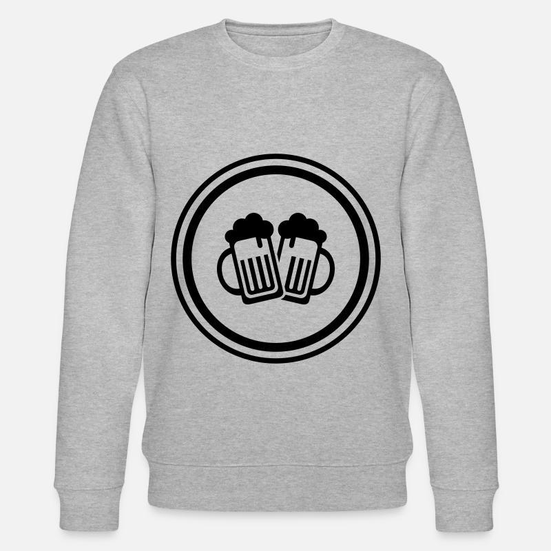 Bierglas Symbol - Stanley/Stella Unisex Bio-Sweatshirt CHANGER  - Grau meliert