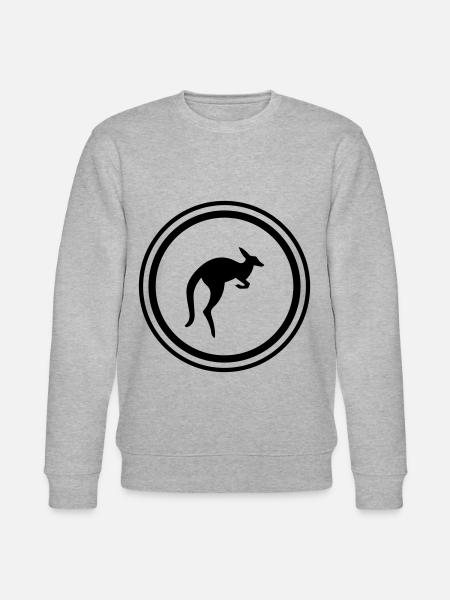 Kangaroo Animal - Stanley/Stella CHANGER Unisex Organic Sweatshirt - heather grey