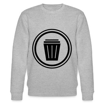 Mülltonne Symbol - Stanley/Stella Unisex Bio-Sweatshirt CHANGER  - Grau meliert - Vorne - Nik (191cm) & Marisol (170cm)
