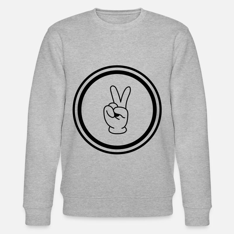 Bande dessinée Peace Hand - Sweat bio CHANGER Stanley/Stella Unisexe - gris chiné
