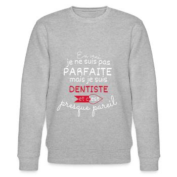 Pas parfaite mais Dentise - Sweat bio CHANGER Stanley/Stella Unisexe - gris chiné - Devant - Nik (191cm) & Marisol (170cm)