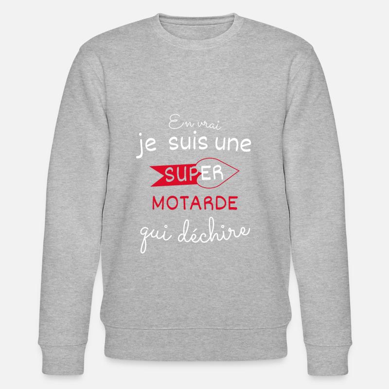 Super Motarde qui Déchire - Sweat bio CHANGER Stanley/Stella Unisexe - gris chiné
