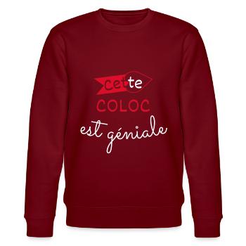 Cette Coloc est géniale - Sweat bio CHANGER Stanley/Stella Unisexe - bordeaux - Devant - Nik (191cm) & Marisol (170cm)