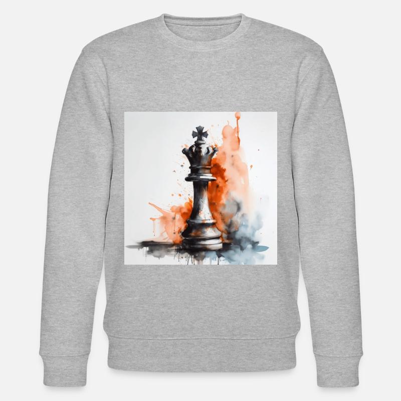 Roi des échecs astucieux - Sweat bio CHANGER Stanley/Stella Unisexe - gris chiné