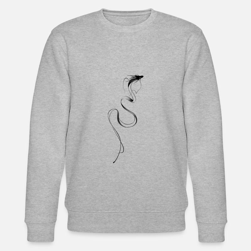 Seeschlange lineart - Stanley/Stella Unisex Bio-Sweatshirt CHANGER  - Grau meliert