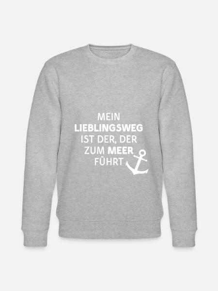 LIEBLINGSWEG MEER ERHOLUNG URLAUB AUSZEIT ANKER - Stanley/Stella Unisex Bio-Sweatshirt CHANGER - Grau meliert