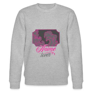 Anime lover - Stanley/Stella CHANGER Unisex Organic Sweatshirt - heather grey - Front - Nik (191cm) & Marisol (170cm)