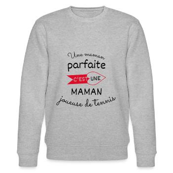 maman parfaite c est une maman joueuse de tennis - Sweat bio CHANGER Stanley/Stella Unisexe - gris chiné - Devant - Nik (191cm) & Marisol (170cm)