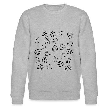 Dice - Optical Illusion - Game Night - Random - Stanley/Stella CHANGER Unisex Organic Sweatshirt - heather grey - Front - Nik (191cm) & Marisol (170cm)