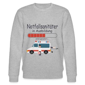 Notfallsanitäter in Ausbildung Rettungsdienst - Stanley/Stella Unisex Bio-Sweatshirt CHANGER  - Grau meliert - Vorne - Nik (191cm) & Marisol (170cm)