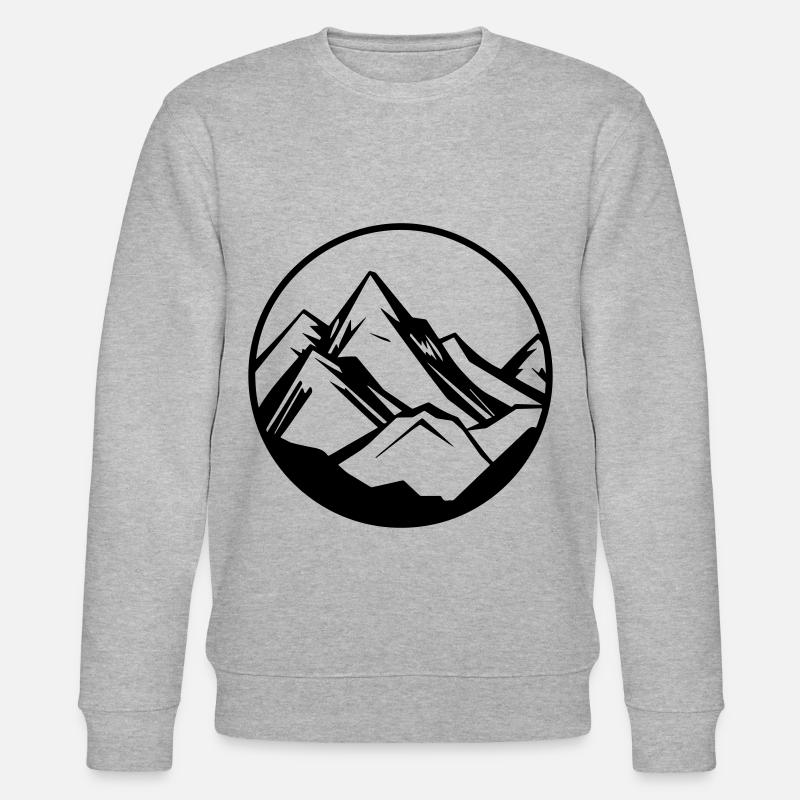 Berge Symbol Mountains - Stanley/Stella CHANGER Unisex Organic Sweatshirt - heather grey