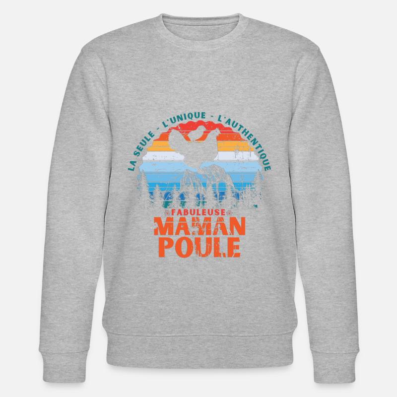 Fabuleuse Maman Poule - Sweat bio CHANGER Stanley/Stella Unisexe - gris chiné