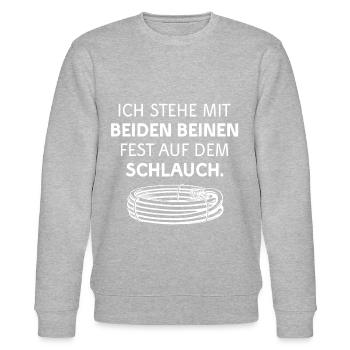 SCHLAUCH STEHEN LEBEN VERPEILT UNWISSEN GARTEN - Stanley/Stella Unisex Bio-Sweatshirt CHANGER  - Grau meliert - Vorne - Nik (191cm) & Marisol (170cm)