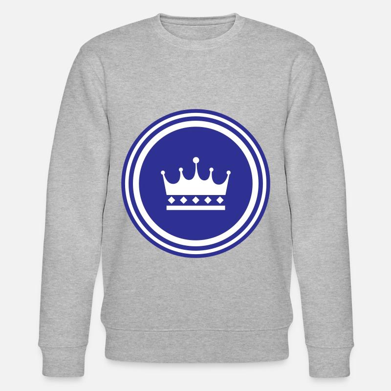 Krone Symbol - Stanley/Stella Unisex Bio-Sweatshirt CHANGER  - Grau meliert