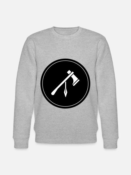 Axe symbol Native Americans - Stanley/Stella CHANGER Unisex Organic Sweatshirt - heather grey