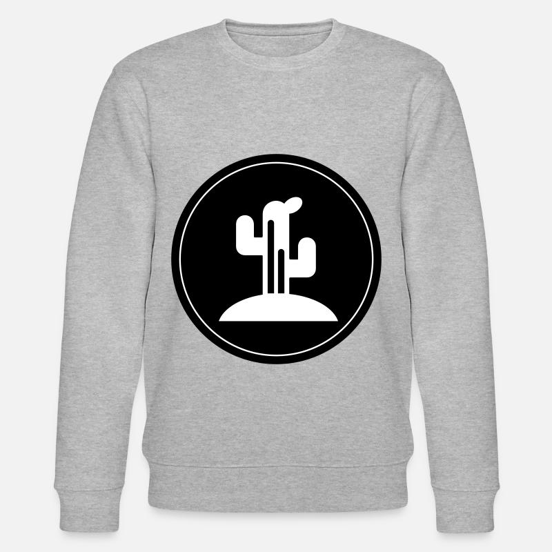 Kaktus pflanze - Stanley/Stella Unisex Bio-Sweatshirt CHANGER  - Grau meliert
