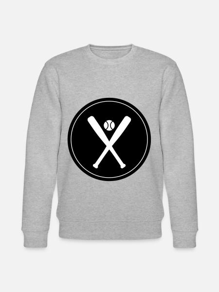 Baseball symbol - Stanley/Stella CHANGER Unisex Organic Sweatshirt - heather grey