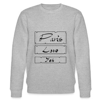 Paris Love Yeh - Stanley/Stella CHANGER Unisex Organic Sweatshirt - heather grey - Front - Nik (191cm) & Marisol (170cm)