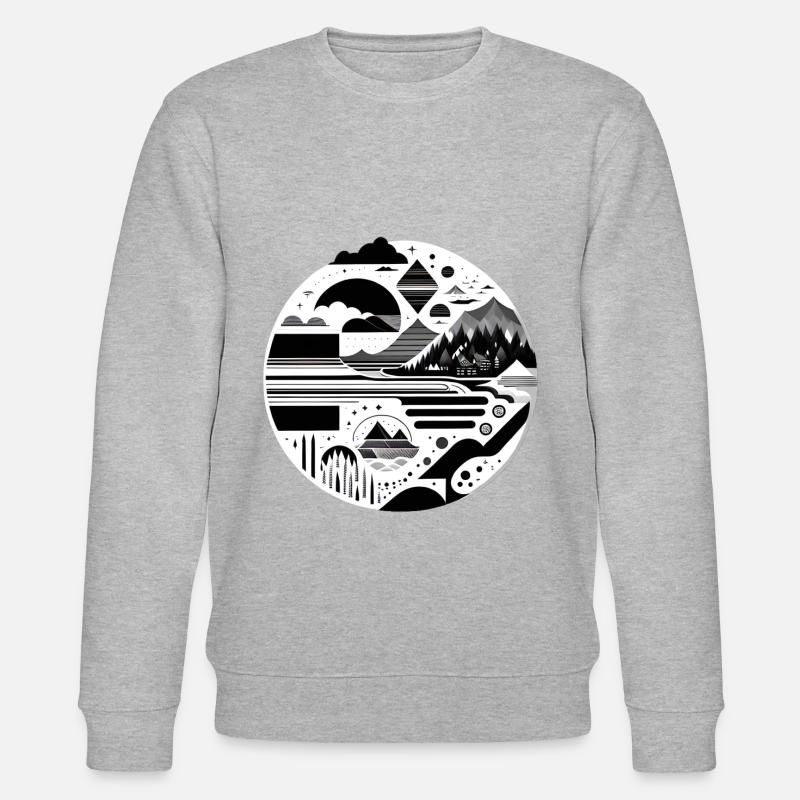 The Mountains 03 - Stanley/Stella Unisex Bio-Sweatshirt CHANGER  - Grau meliert