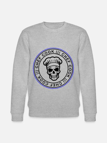Chef Skull Chef - Stanley/Stella CHANGER Unisex Organic Sweatshirt - heather grey