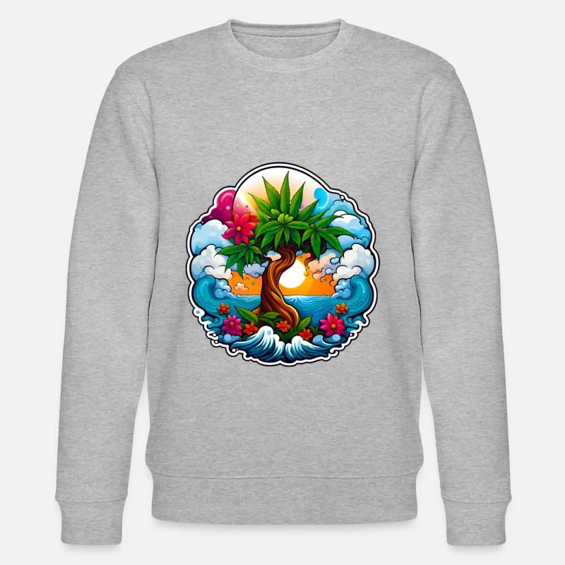 High waves 02 - Stanley/Stella Unisex Bio-Sweatshirt CHANGER  - Grau meliert