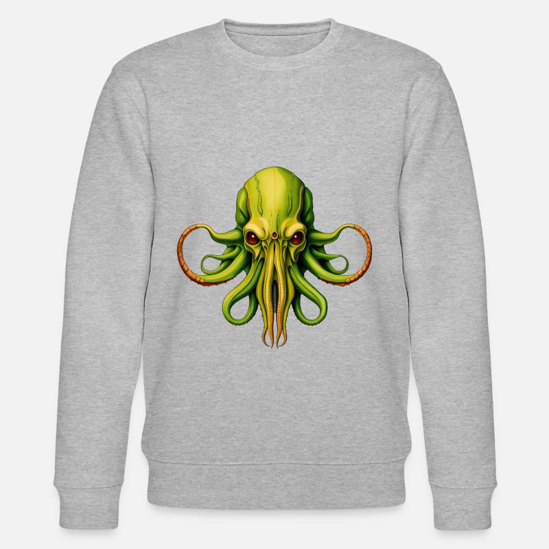 Cthulhu - Stanley/Stella Unisex Bio-Sweatshirt CHANGER  - Grau meliert