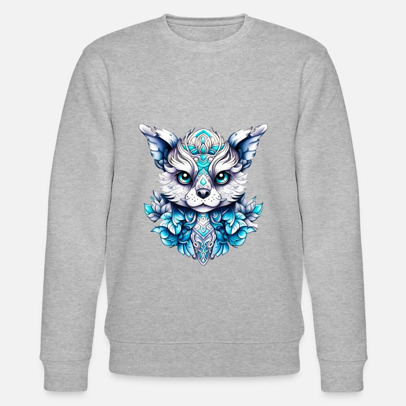 Fantasy Fox - Stanley/Stella CHANGER Unisex Organic Sweatshirt - heather grey